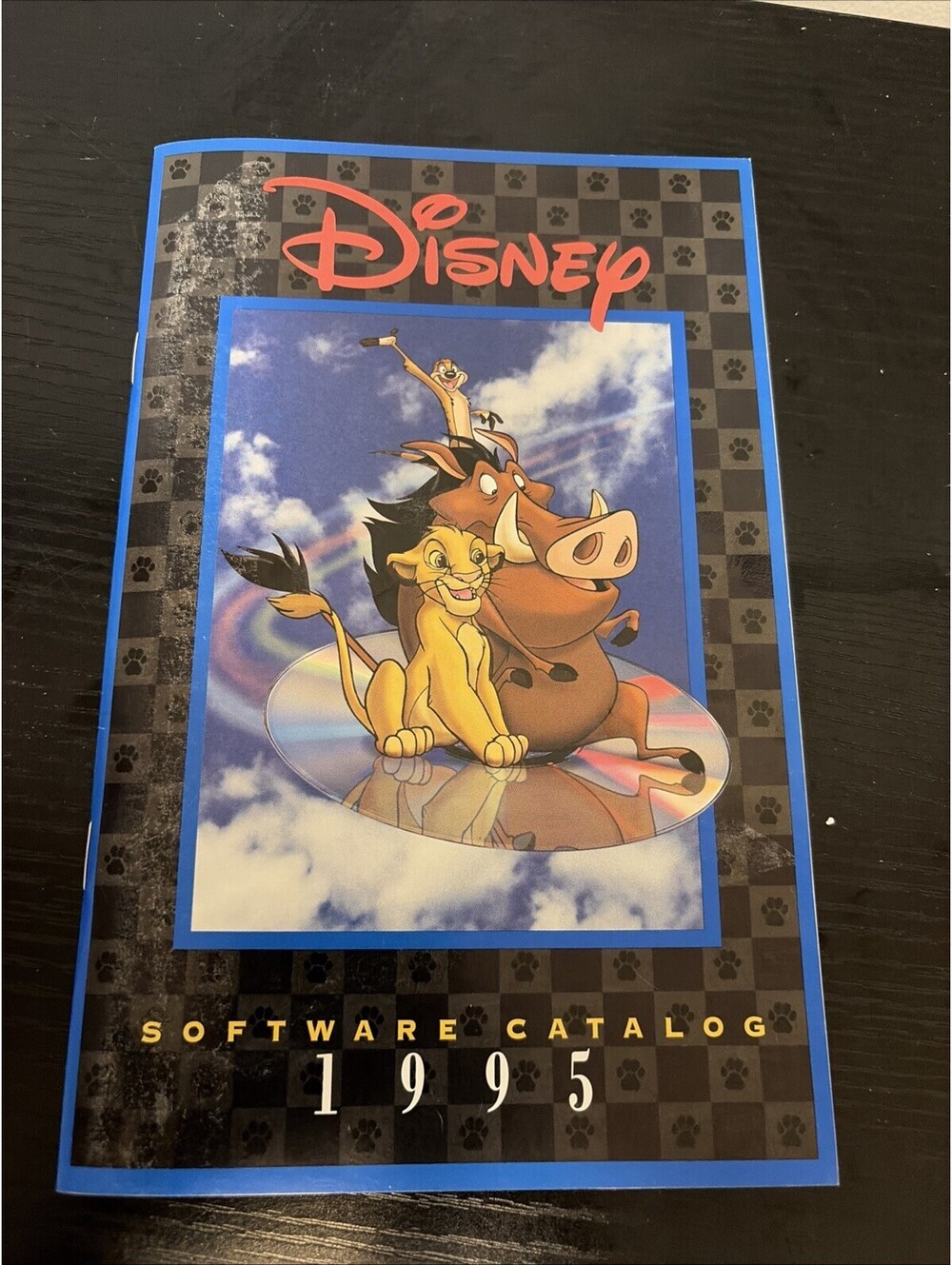 Vintage 1995 Disney Software Catalog W/Simba, Timon, & Pumba on Cover